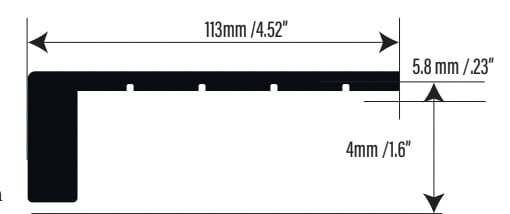 Republic Floor SPC Moldings & Accessories Square Flush Stairnose (SPC)
