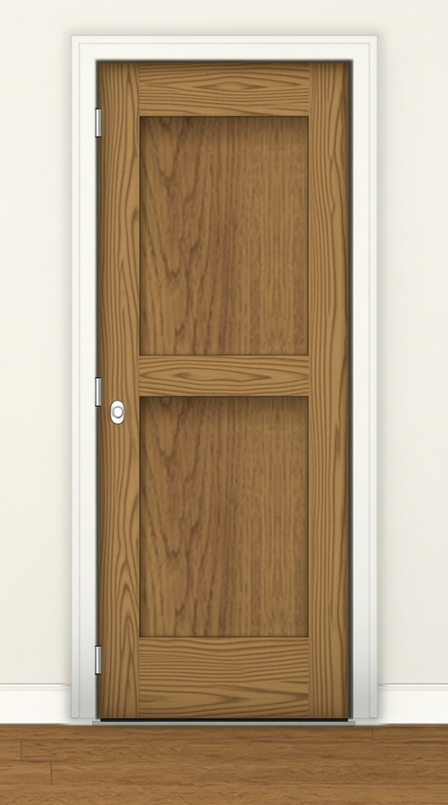 2-Panel Shaker Door, Solid Core