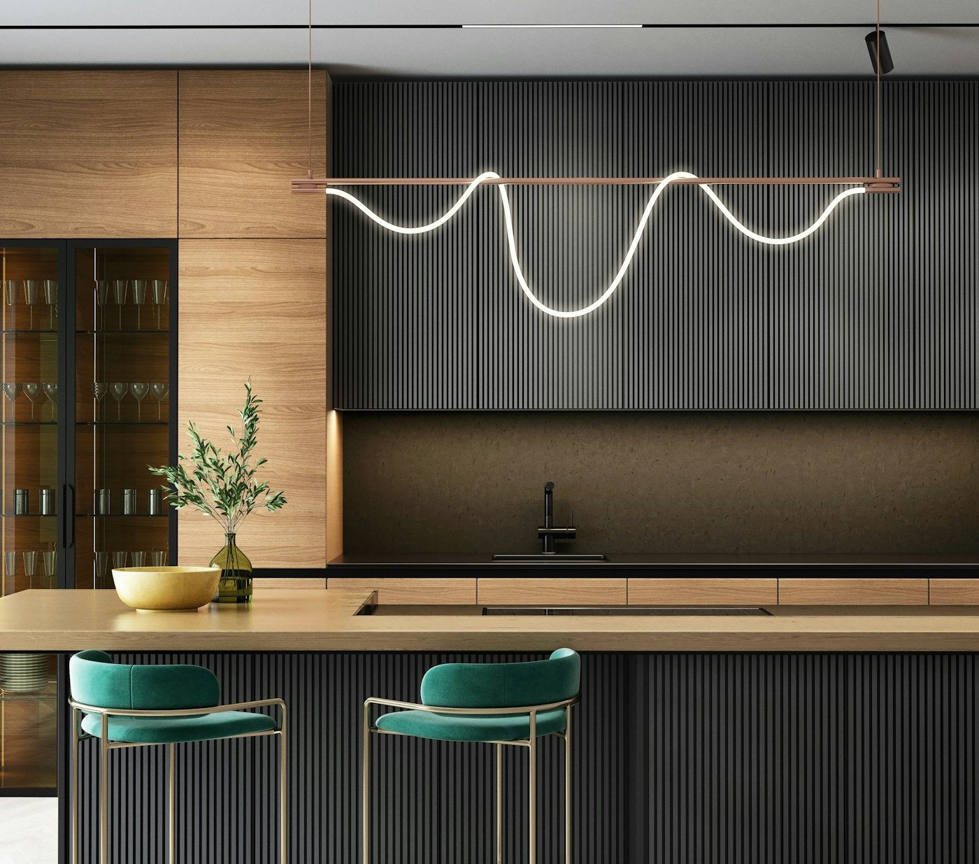 Greige Slab 10×10 Kitchen Set